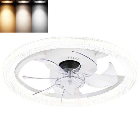 Ventilador Lustre Lampada de Teto Luxo Grande Led Ajustavel Controle 3 em 1 Quarto Casa Apartamento 