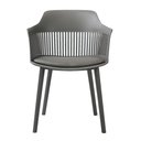 Ver imagem 7 de Kit 5 Cadeiras Decorativas Prescott Sala de Jantar Pp/pu Cinza G56 - Gran Belo
