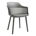 Ver mais imagens de Kit 5 Cadeiras Decorativas Prescott Sala de Jantar Pp/pu Cinza G56 - Gran Belo