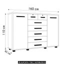 Ver imagem 4 de Cômoda para Quarto 7 Gavetas 160cm Fontaine A02 Cinamomo - Mpozenato