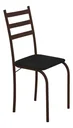Ver imagem 2 de Kit 6 Cadeiras Maraba Corino Tempest Preto Tubo Marrom Cafe
