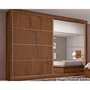 Ver imagem 1 de Guarda Roupa 2 Portas de Correr e 6 Gavetas e C/1 Espelho Sevilha Braúna - Europa