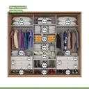 Ver imagem 5 de Guarda Roupa Casal com 3 Espelhos 3 Portas de Correr 6 Gavetas 270,5cm Spazio Super Glass Móveis Lopas