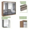 Guarda Roupa Casal com 3 Espelhos 3 Portas de Correr 6 Gavetas 270,5cm Spazio Super Glass Móveis Lopas  - 6