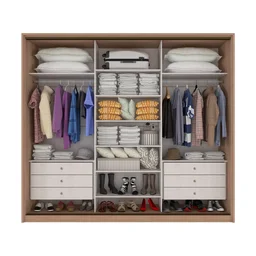 Guarda Roupa Casal com 3 Espelhos 3 Portas de Correr 6 Gavetas 270,5cm Spazio Super Glass Móveis Lopas - 2 Guarda Roupa Casal com 3 Espelhos 3 Portas de Correr 6 Gavetas 270,5cm Spazio Super Glass Móveis Lopas - 2