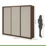 Guarda Roupa Casal 3 Portas de Correr 6 Gavetas 270,5cm Spazio Móveis Lopas  - 5