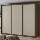 Ver imagem 1 de Guarda Roupa Casal 3 Portas de Correr 6 Gavetas 270,5cm Spazio Móveis Lopas