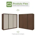 Ver imagem 4 de Guarda Roupa Casal 3 Portas de Correr 6 Gavetas 270,5cm Spazio Móveis Lopas