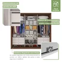 Ver mais imagens de Guarda Roupa Casal 3 Portas de Correr 6 Gavetas 270,5cm Spazio Móveis Lopas