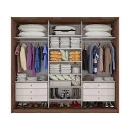 Guarda Roupa Casal 3 Portas de Correr 6 Gavetas 270,5cm Spazio Móveis Lopas - 2 Guarda Roupa Casal 3 Portas de Correr 6 Gavetas 270,5cm Spazio Móveis Lopas - 2