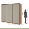 Guarda Roupa Casal 3 Portas de Correr 6 Gavetas 270,5cm Spazio Móveis Lopas  - 5