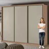 Guarda Roupa Casal 3 Portas de Correr 6 Gavetas 270,5cm Spazio Móveis Lopas  - 11