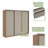 Guarda Roupa Casal 3 Portas de Correr 6 Gavetas 270,5cm Spazio Móveis Lopas  - 7