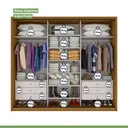 Ver imagem 6 de Guarda Roupa Casal com Espelho 3 Portas de Correr 6 Gavetas 270,5cm Spazio Glass Espresso Móveis 