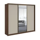 Ver imagem 3 de Guarda Roupa Casal com Espelho 3 Portas de Correr 6 Gavetas 270,5cm Spazio Glass Espresso Móveis 