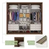 Guarda Roupa Casal com Espelho 3 Portas de Correr 6 Gavetas 270,5cm Spazio Glass Espresso Móveis  - 10