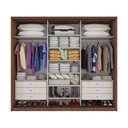 Ver imagem 2 de Guarda Roupa Casal com Espelho 3 Portas de Correr 6 Gavetas 270,5cm Spazio Glass Espresso Móveis 