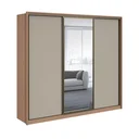 Ver imagem 4 de Guarda Roupa Casal com Espelho 3 Portas de Correr 6 Gavetas 270,5cm Spazio Glass Espresso Móveis 