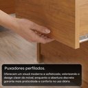 Ver imagem 6 de Mesa de Cabeceira Frisada 2 Gavetas em MDF Paolo Rubi