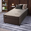Ver imagem 1 de Cama Box Mônaco Solteiro c/ Molas Ensacadas 88x188x57 Marrom