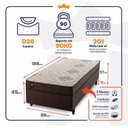 Ver imagem 2 de Cama Box Mônaco Solteiro c/ Molas Ensacadas 88x188x57 Marrom