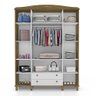 Conjun Quarto Guarda Roup 4 Port C Berço Inf Capitonê E Cômoda/sapateira Encanto Cedro C Branc - 5
