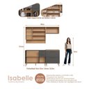 Ver imagem 3 de Cozinha Modulada 5 Peças com Nicho Decorativo Balcão para Cooktop Isabelle Cinza/Freijó/Grafite