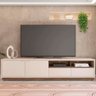Rack para Tv 75 Polegadas Isis 2 Portas 2 Gavetas Nogueira San Remo/off White - Caemmun - 1
