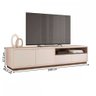 Rack para Tv 75 Polegadas Isis 2 Portas 2 Gavetas Nogueira San Remo/off White - Caemmun - 4