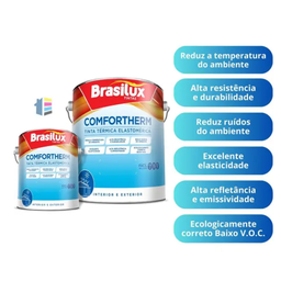 Tinta Termica Elastomerica Comfortherm Brasilux 16kg:branco - 2