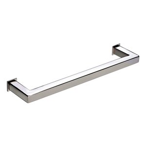 Porta Toalha Toalheiro de Rosto Banheiro 25cm em Aço Inox Polido Linha Larissa Stainless