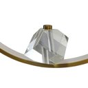 Ver imagem 2 de Lustre Luminaria Pendente Planeta Arco 2 Aneis Terra Perfil Infinito Decoraçao Sala