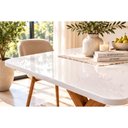 Ver imagem 6 de Mesa Cozinha Cacau Madeira c/Vidro 180cm Madeira/Off Cimol