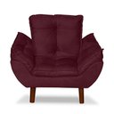 Ver imagem 1 de Mini Poltrona Cadeira Opala Infantil de Criança Suede Bordô