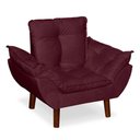 Ver imagem 5 de Mini Poltrona Cadeira Opala Infantil de Criança Suede Bordô