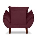 Ver imagem 3 de Mini Poltrona Cadeira Opala Infantil de Criança Suede Bordô