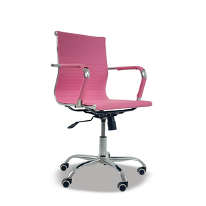 Cadeira de Escritório Oficial Webshop Esteirinha Baixa Giratória - Rosa