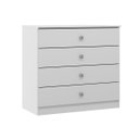 Ver imagem 1 de Cômoda para Quarto com 4 Gavetas 75x69cm London Branco 6504