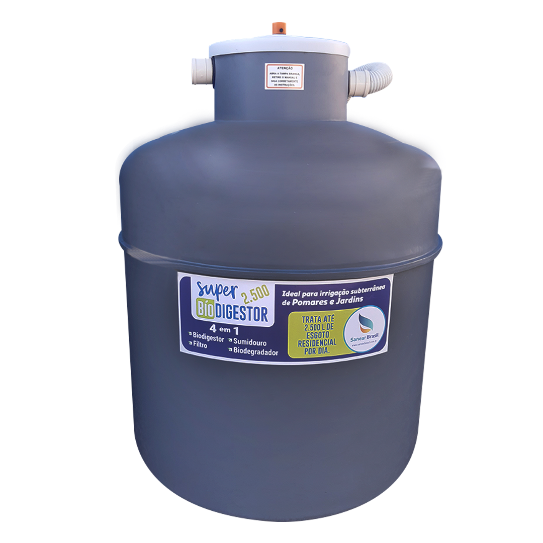 Super Biodigestor (4 em 1) 2.500l - Sanear Brasil - 1