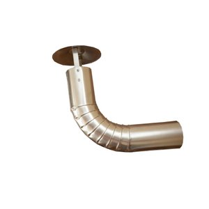 Chapéu Chinês Alumínio Curvo 90° 30x30 120mm