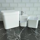 Ver imagem 2 de Conjunto para Pia Cozinha Lixeira 4,7 Porta Detergente Escorredor Branco