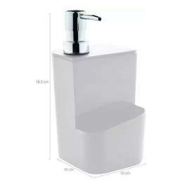 Conjunto para Pia Cozinha Lixeira 4,7 Porta Detergente Escorredor Branco - 3