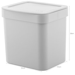 Conjunto para Pia Cozinha Lixeira 4,7 Porta Detergente Escorredor Branco - 5