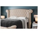 Ver imagem 2 de Cabeceira Cama Box Queen Estofada Pallazo para Quarto em Linho Bege Claro - Larbelle