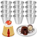 Ver imagem 1 de Kit 12 Forminhas Petit Gateau de Assar Fundo Fixo Alumínio