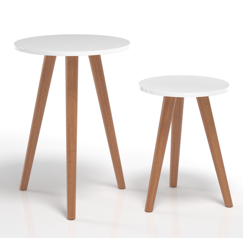 Kit Dupla Mesinha de Canto para Decoração de Sala Quarto Star Mdf