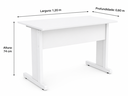 Ver imagem 2 de Mesa Secretária Pé de Ferro 1200 x 600 mm - Linha Studio: Cristal