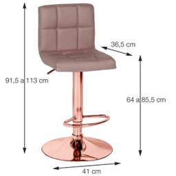Banqueta Giratória Confort- Caramelo | Rosé - 4