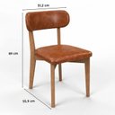 Ver imagem 4 de Kit 2 Cadeiras Madeira de Eucalipto Estofadas em Courino Cora Yescasa