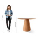 Ver imagem 6 de Conjunto Sala de Jantar Mesa Cone Amadeirada 120cm + 4 Cadeiras Gaia
